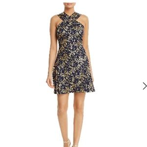 Michael Kors Metallic Floral Dress